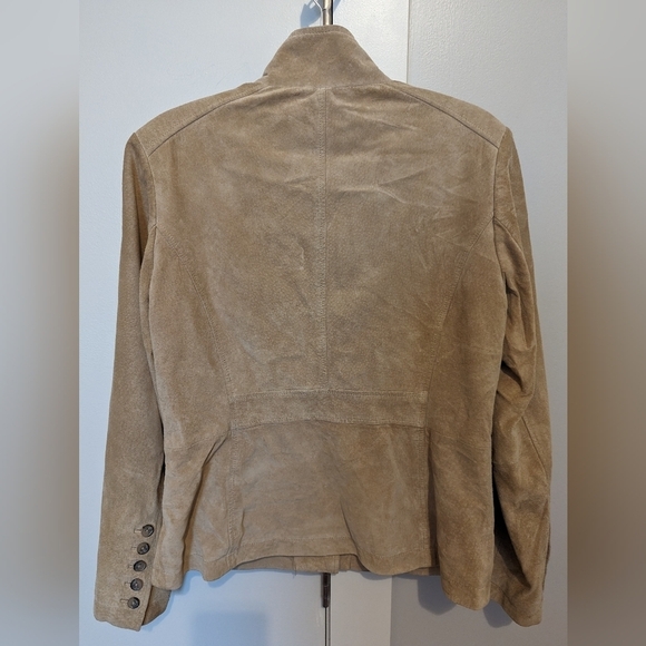 Marshall Field's tan 100% suede leather jacket - Picture 4 of 6